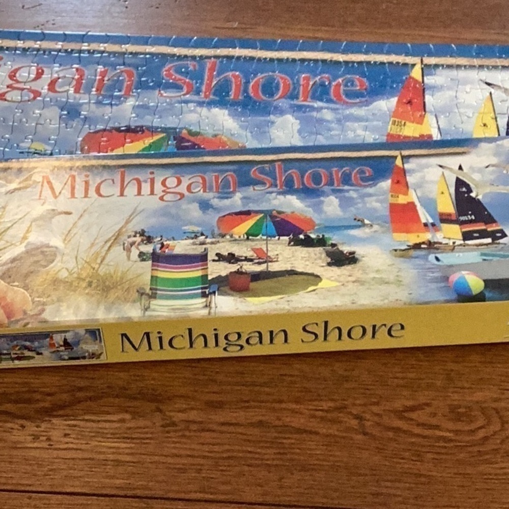 Puzzle, 12x36 interlocking pieces. “Michigan shore”